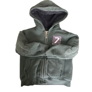 Crewcuts Olive Hoodie with Quilted Elbow Patches